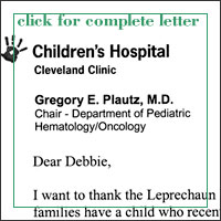 Thank you letter from Gregory E. Plautz, M.D. - click for complete letter